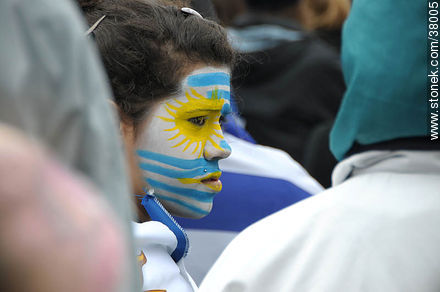 Uruguayan footbal soccer team reception after playing the World Cup in South Africa, 2010. -  - URUGUAY. Photo #38005