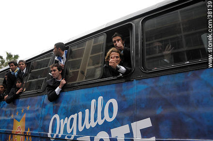 Uruguayan footbal soccer team reception after playing the World Cup in South Africa, 2010. -  - URUGUAY. Photo #38139