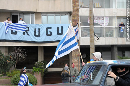 Uruguayan footbal soccer team reception after playing the World Cup in South Africa, 2010. -  - URUGUAY. Photo #38232