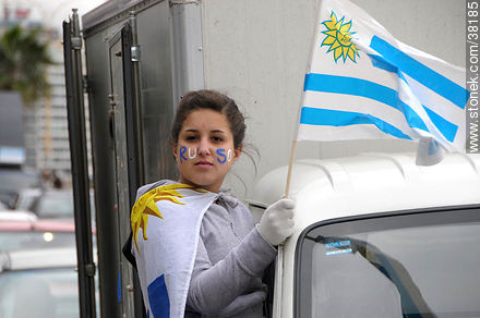 Uruguayan footbal soccer team reception after playing the World Cup in South Africa, 2010. -  - URUGUAY. Photo #38185