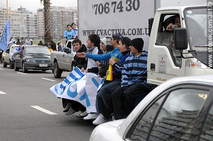 Uruguayan footbal soccer team reception after playing the World Cup in South Africa, 2010. -  - URUGUAY. Photo #38179