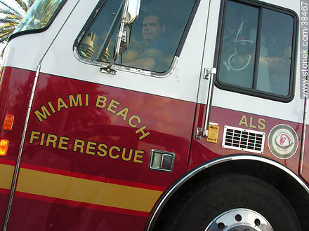 Carro bombero de Miami Beach - Estado de Florida - EE.UU.-CANADÁ. Foto No. 38467