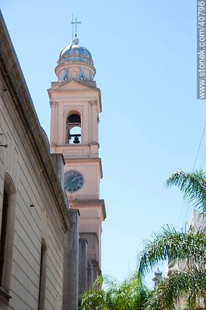 Bell tower, clock and dome of the Montevideo Metropolitan Cathedral. - Department of Montevideo - URUGUAY. Photo #40796