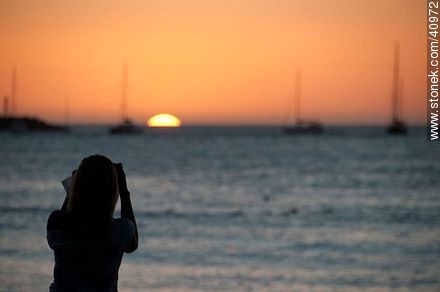 Sunset in Playa Mansa - Punta del Este and its near resorts - URUGUAY. Photo #40972