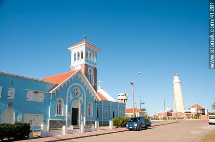 De la Candelaria Church at El Faro street - Punta del Este and its near resorts - URUGUAY. Photo #41281