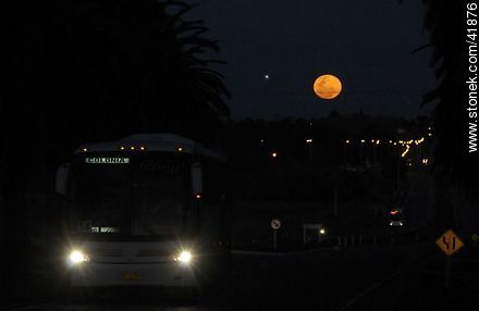 Luna llena en Ruta 1 - Departamento de Colonia - URUGUAY. Foto No. 41876
