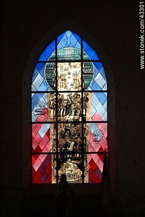 Stained glass of the Church of Brouage - Region of Poitou-Charentes - FRANCE. Photo #43301
