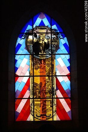 Stained glass of the Church of Brouage - Region of Poitou-Charentes - FRANCE. Foto No. 43298