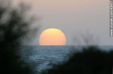 Sol gigante del atardecer - Departamento de Maldonado - URUGUAY. Foto No. 43417