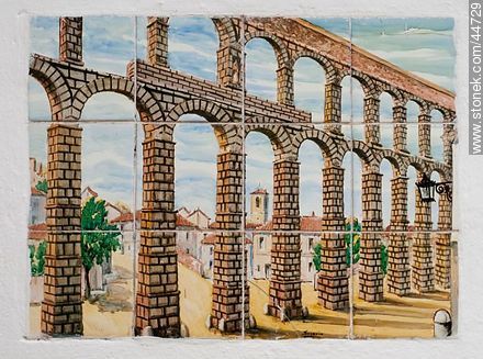 Painting on tile of Roman aqueducts - Department of Florida - URUGUAY. Photo #44729