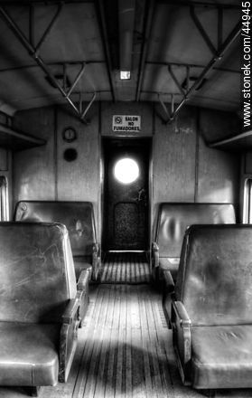 Inside an old railway wagon -  - MORE IMAGES. Foto No. 44945