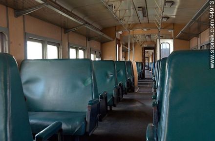 Inside an old railway wagon - Department of Montevideo - URUGUAY. Photo #44913