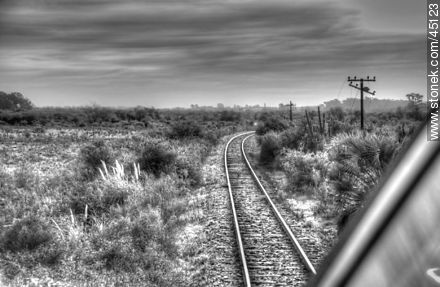 View of countryside from the locomotive -  - MORE IMAGES. Photo #45123