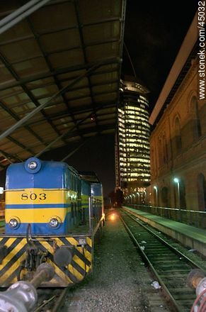 Railroad in Central Station in Montevideo - Department of Montevideo - URUGUAY. Photo #45032