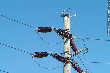 Power lines - Department of Canelones - URUGUAY. Photo #45745