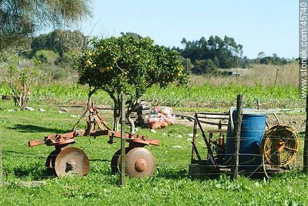 Old plow - Department of Canelones - URUGUAY. Photo #45740
