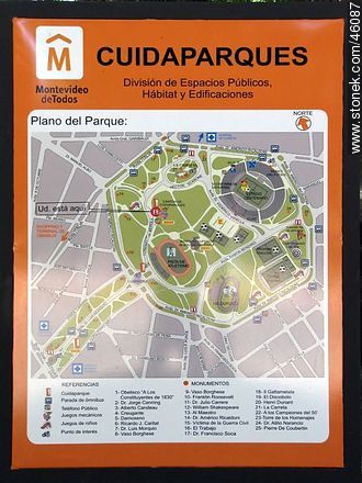Map of Parque Batlle - Department of Montevideo - URUGUAY. Photo #46087