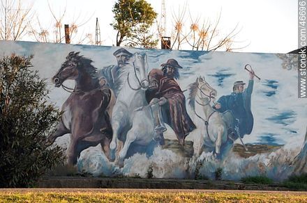 Mural de la ciudad de Rosario - Departamento de Colonia - URUGUAY. Foto No. 46696