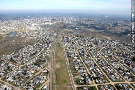 Las Piedras from the air. Route 5. - Department of Canelones - URUGUAY. Foto No. 46772