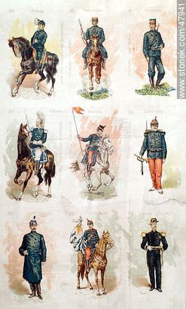 Uniformes militares en el siglo XIX -  - URUGUAY. Foto No. 47941