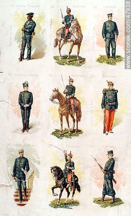 Uniformes militares en el siglo XIX -  - URUGUAY. Foto No. 47938
