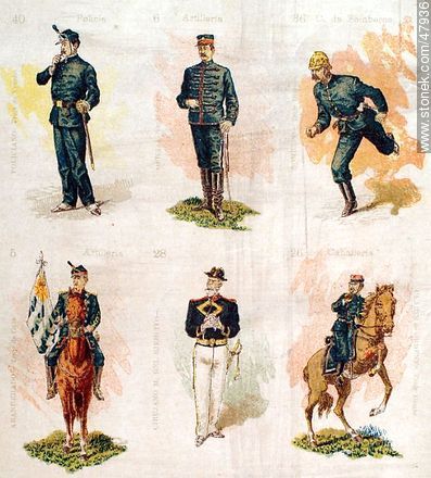 Military uniforms in the nineteenth century -  - URUGUAY. Foto No. 47936