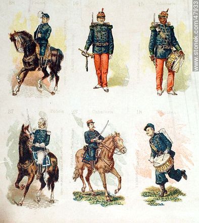 Military uniforms in the nineteenth century -  - URUGUAY. Foto No. 47933