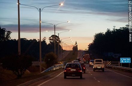 Night falls on the route Interbalnearia - Department of Maldonado - URUGUAY. Foto No. 48121