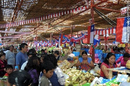 The market Asoagro adorned because of the celebrations for the bicentenary of Chilean independence. - Chile - Others in SOUTH AMERICA. Photo #50028