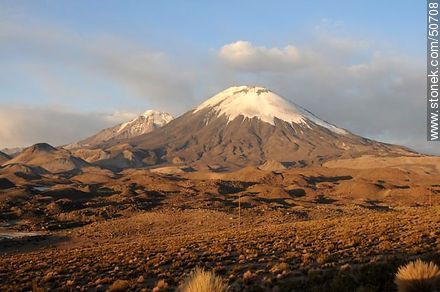 Parinacota volcano at sunset - Chile - Others in SOUTH AMERICA. Photo #50708