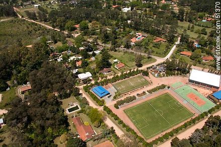 Football and tennis courts in Golf quarter in the block of streets Los Laureles, Pasteur, Montesquieu and Rousseau. - Punta del Este and its near resorts - URUGUAY. Photo #51370