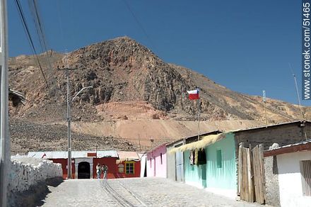 Putre street with mountain backdrop - Chile - Others in SOUTH AMERICA. Photo #51465