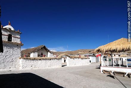 Church and plaza of Parinacota Village - Chile - Others in SOUTH AMERICA. Photo #51567