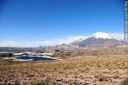 Volcano Parinacota and Cotacotani lagoons - Chile - Others in SOUTH AMERICA. Photo #51782