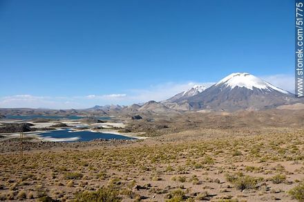 Volcano Parinacota and Cotacotani lagoons - Chile - Others in SOUTH AMERICA. Photo #51775