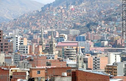 View of a section of the city of La Paz - Bolivia - Others in SOUTH AMERICA. Photo #52129