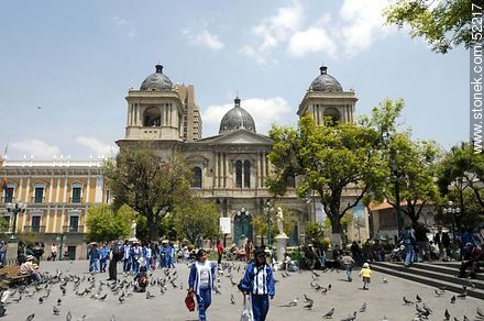 Calles Comercio y Socaboya en La Paz. Catedral Metropolitana Nuestra Señora de La Paz. - Bolivia - Otros AMÉRICA del SUR. Foto No. 52217