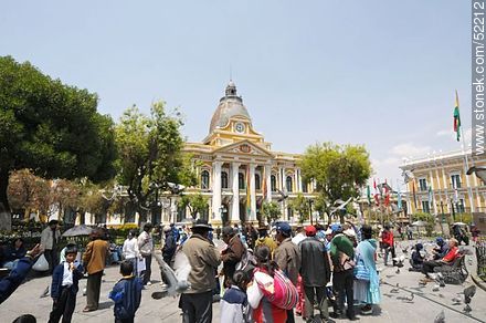 Plaza Murillo. Congreso Nacional de Bolivia, seat of the Legislature. Congress. - Bolivia - Others in SOUTH AMERICA. Photo #52212