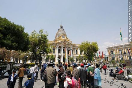 Plaza Murillo. Congreso Nacional de Bolivia, seat of the Legislature. Congress. - Bolivia - Others in SOUTH AMERICA. Photo #52211