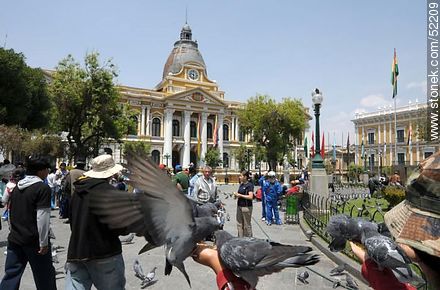Plaza Murillo. Congreso Nacional de Bolivia, seat of the Legislature. Congress. - Bolivia - Others in SOUTH AMERICA. Photo #52209