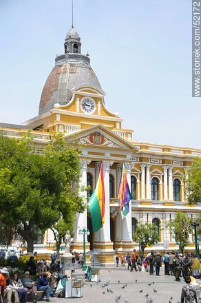Plaza Murillo. Congreso Nacional de Bolivia, seat of the Legislature. - Bolivia - Others in SOUTH AMERICA. Photo #52172