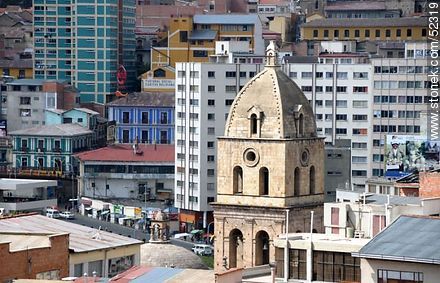 Vista parcial de la ciudad de La Paz, Bolivia. Cúpula de la Iglesia San Francisco. - Bolivia - Otros AMÉRICA del SUR. Foto No. 52319