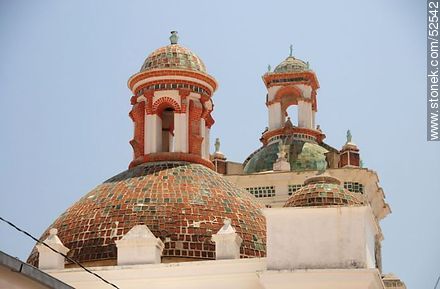 Basilica of Our Lady of Copacabana. Moorish domes. - Bolivia - Others in SOUTH AMERICA. Foto No. 52542