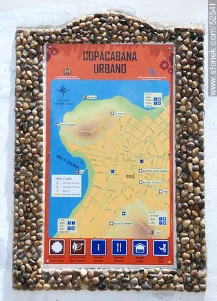 Map of the city of Copacabana in Bolivia - Bolivia - Others in SOUTH AMERICA. Foto No. 52541