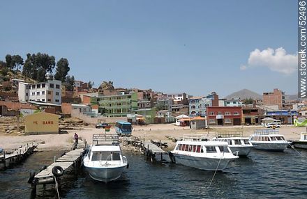 Puerto de Copacabana, lago Titicaca. Altitud: 3825m - Bolivia - Otros AMÉRICA del SUR. Foto No. 52496