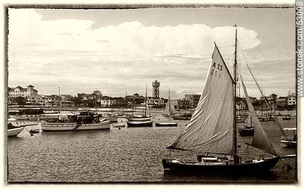 Old photo of the Port of Punta del Este - Punta del Este and its near resorts - URUGUAY. Photo #53008