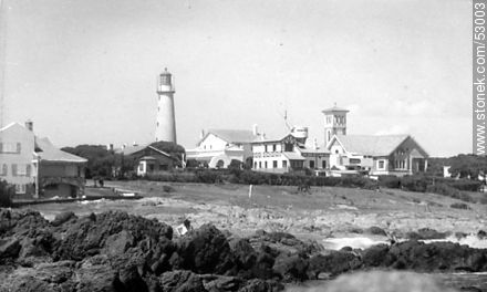 Old image of the peninsula of Punta del Este, the lighthouse and the Church - Punta del Este and its near resorts - URUGUAY. Photo #53003