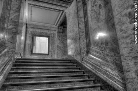 Stairs to Salón de los Pasos Perdidos del Palacio Legislativo - Department of Montevideo - URUGUAY. Photo #53871