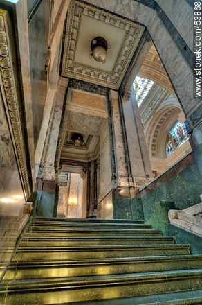 Stairs to Salón de los Pasos Perdidos del Palacio Legislativo - Department of Montevideo - URUGUAY. Foto No. 53868