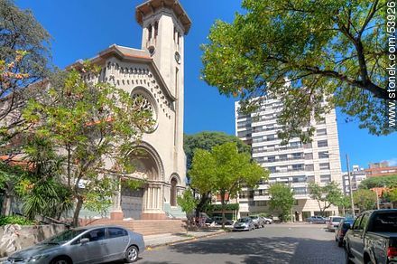 San Juan Bautista Parish on Monseñor Domingo Tamburini street - Department of Montevideo - URUGUAY. Foto No. 53926